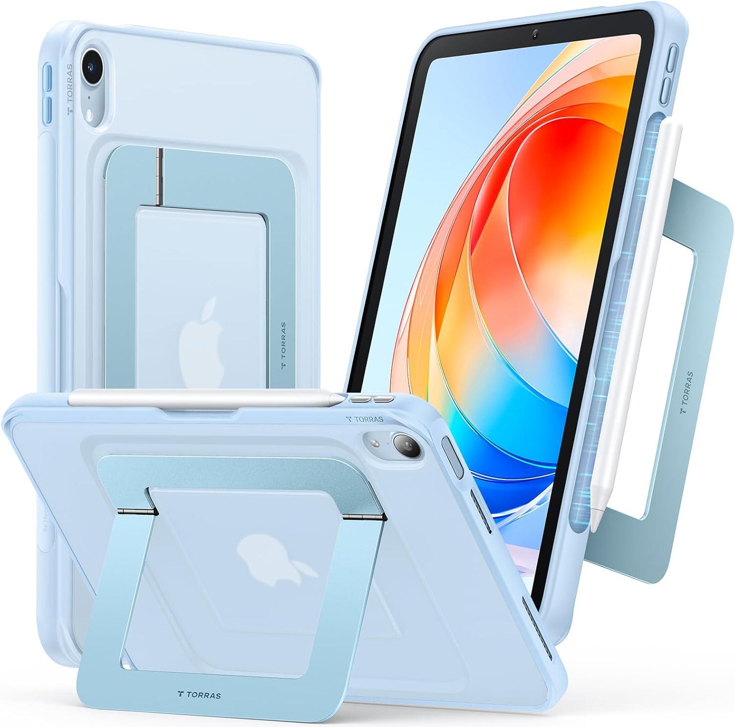 imageTORRAS Ostand K1 Guardian for iPad Pro 129 inch Case 2022 M2 amp 2021 M1 Ultra Stable Stand Multiple Adjustable Viewing Angles Slim Protective Kickstand iPad Pro 129 Case with Pencil Holder BlackBlue