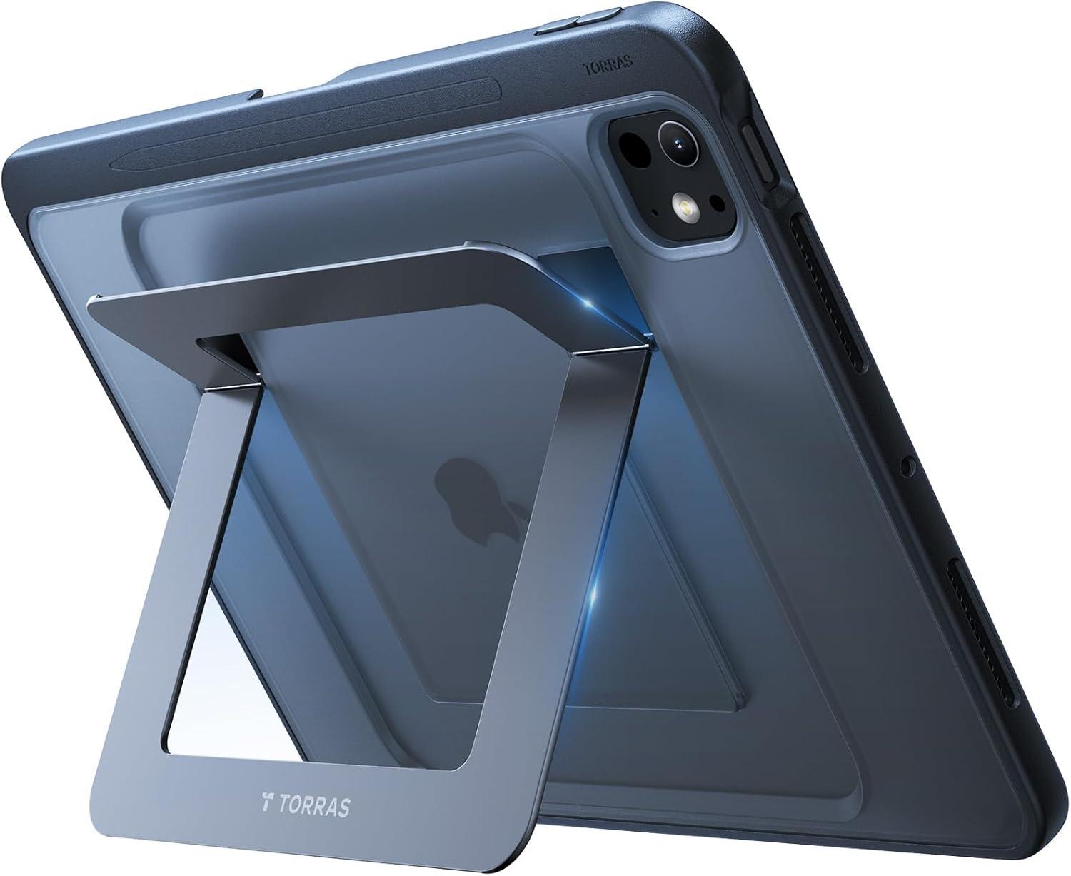 imageTORRAS Ostand K1 Guardian for iPad Pro 129 inch Case 2022 M2 amp 2021 M1 Ultra Stable Stand Multiple Adjustable Viewing Angles Slim Protective Kickstand iPad Pro 129 Case with Pencil Holder BlackBlack