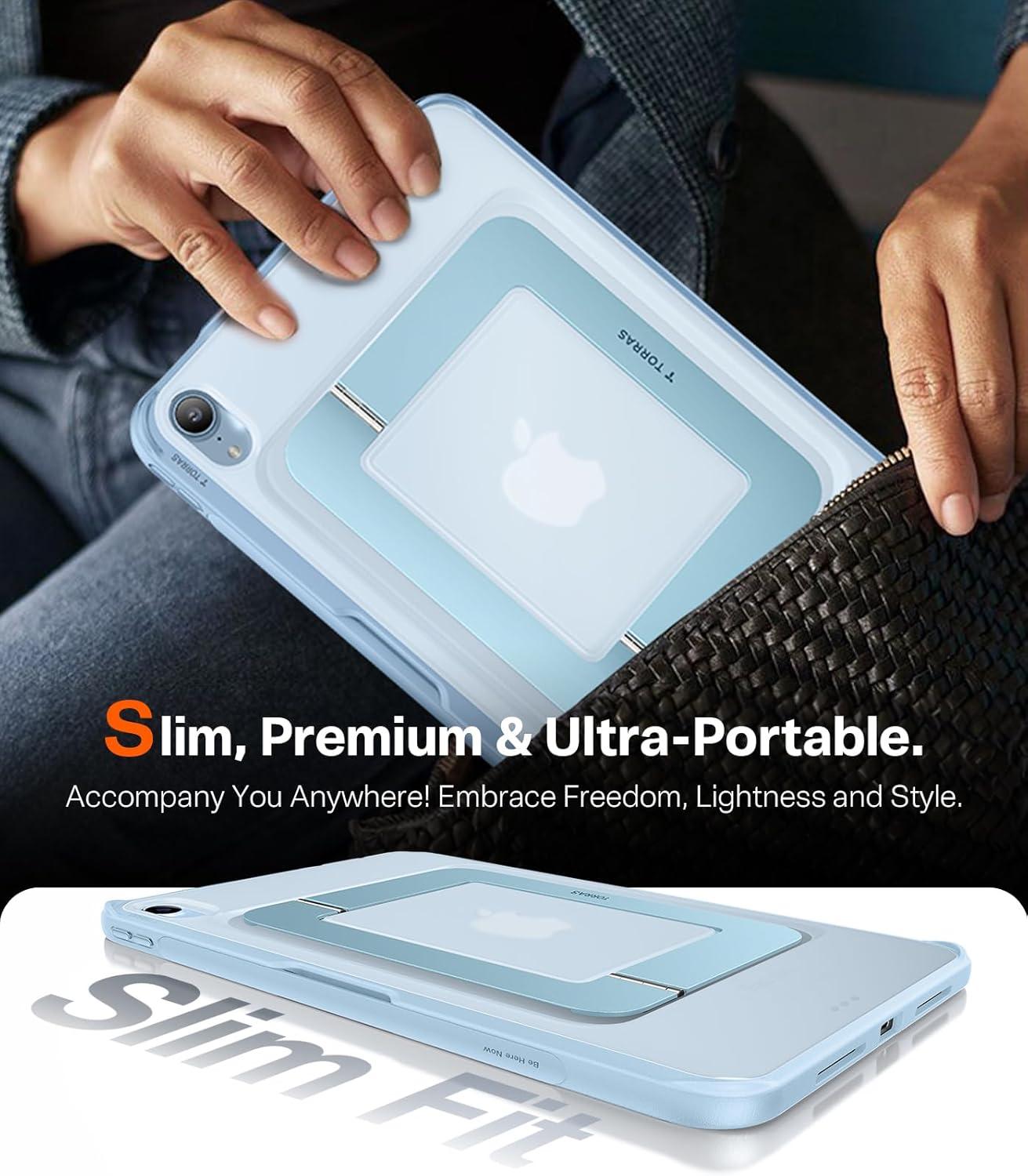 imageTORRAS Ostand K1 Guardian for iPad Pro 129 inch Case 2022 M2 amp 2021 M1 Ultra Stable Stand Multiple Adjustable Viewing Angles Slim Protective Kickstand iPad Pro 129 Case with Pencil Holder BlackBlue