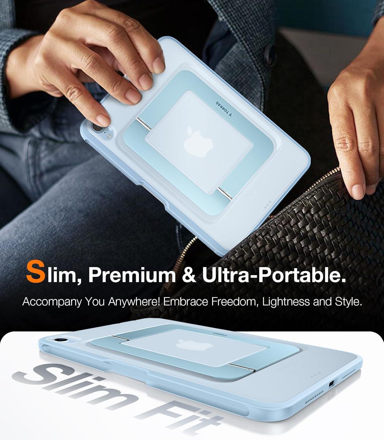 imageTORRAS Ostand K1 Guardian for iPad Pro 129 inch Case 2022 M2 amp 2021 M1 Ultra Stable Stand Multiple Adjustable Viewing Angles Slim Protective Kickstand iPad Pro 129 Case with Pencil Holder BlackBlue