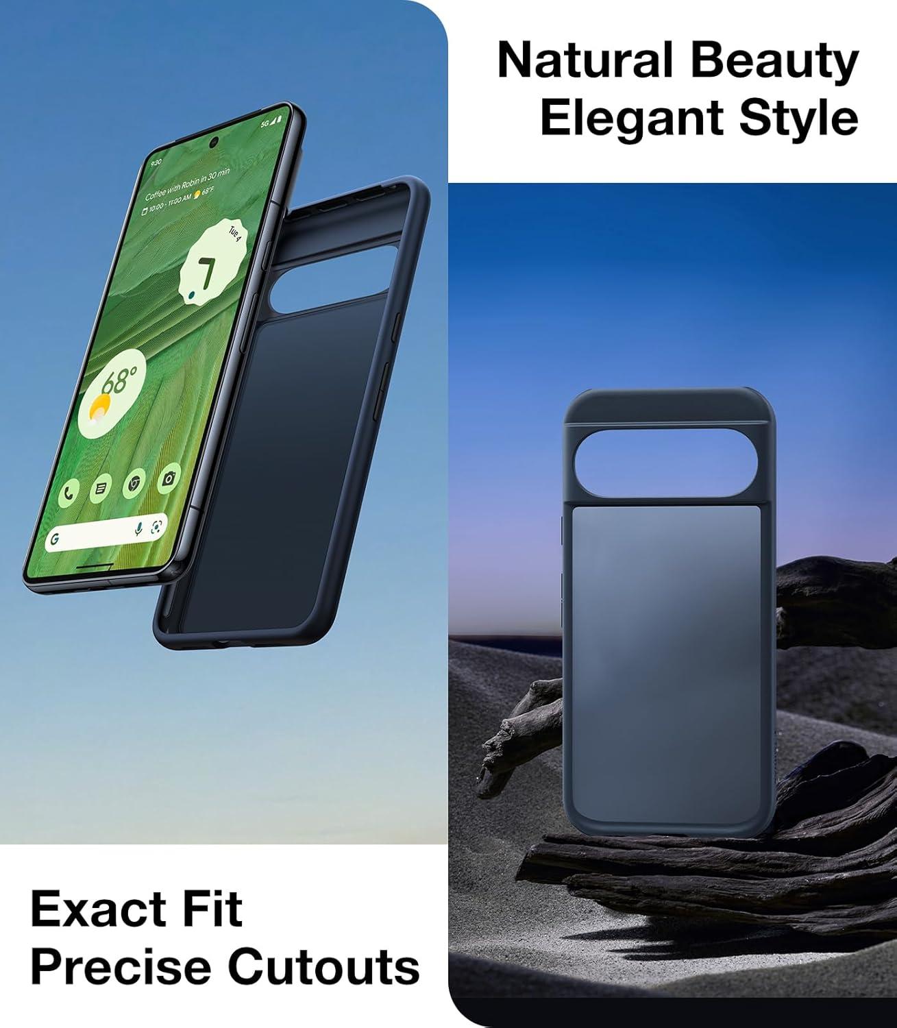 imageTORRAS Shockproof for Google Pixel 9 Pro XL Case 16Ft Military Grade Drop Tested Translucent Slim Protective AntiScratch AntiFingerprint Phone Case for Pixel 9 Pro XL BlackBlack