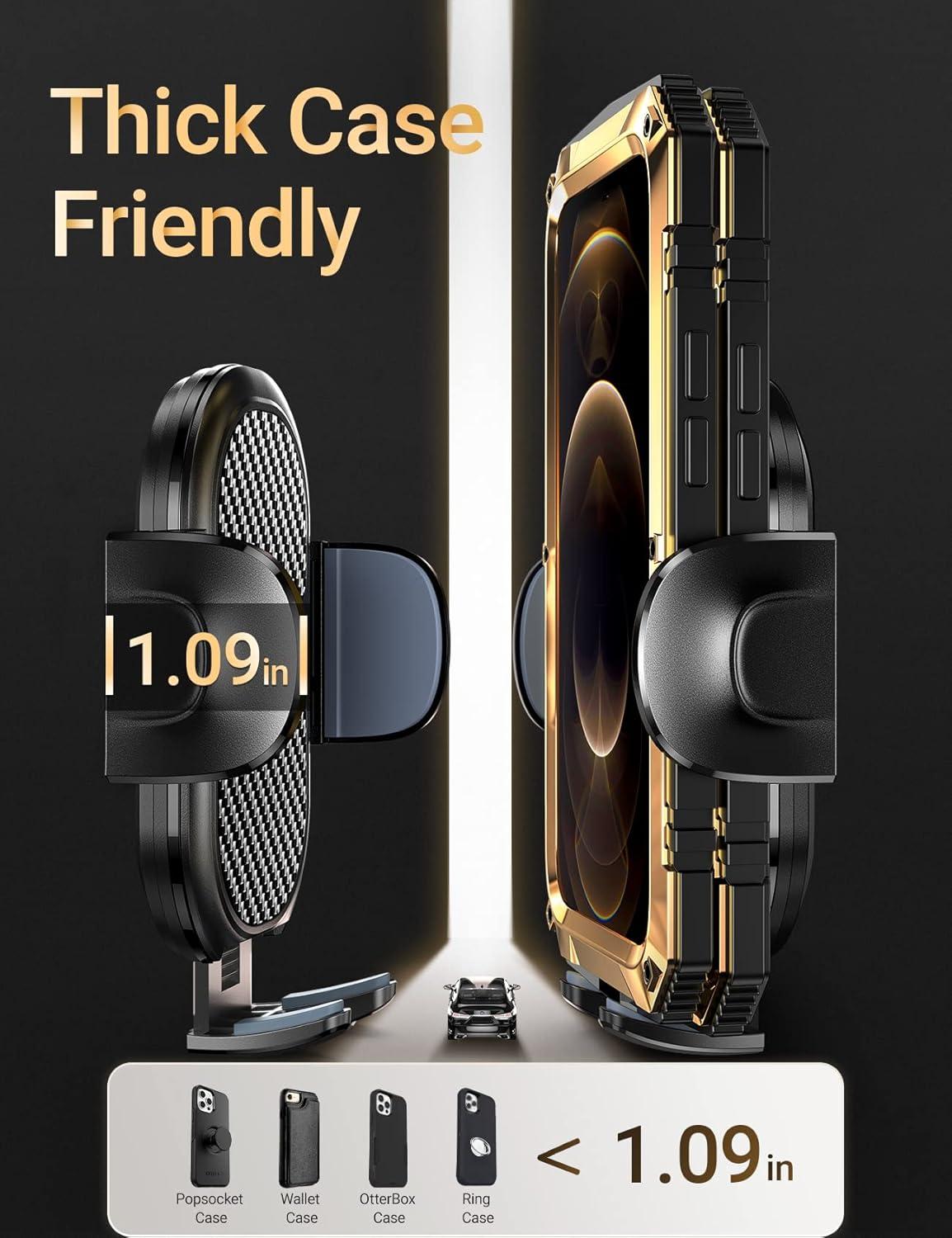 imageTORRAS UltraSturdy Car Vent Phone Mount Enjoy Never Blocking Universal Steel Clip Cell Phone Holder for Car Thick Case Friendly Compatible with iPhone 14 13 Pro Max Samsung 22 ampAll Phone