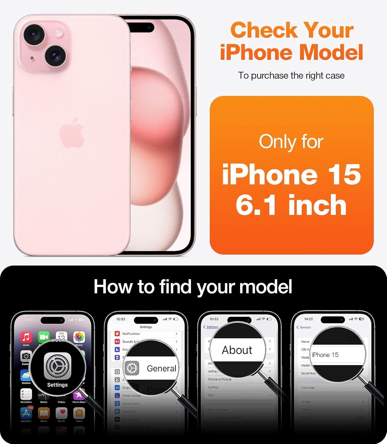 imageTORRAS Upgraded 360Spin Magnetic Stand for iPhone 15 CaseiPhone 14 Case Fit for MagSafe with Stand amp Ring Holder 12FT MilGrade Protection Translucent Slim Phone Case for iPhone 15 Ostand Black