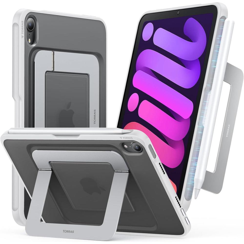 imageTORRAS Ostand K1 Guardian for iPad Pro 129 inch Case 2022 M2 amp 2021 M1 Ultra Stable Stand Multiple Adjustable Viewing Angles Slim Protective Kickstand iPad Pro 129 Case with Pencil Holder BlackWhite