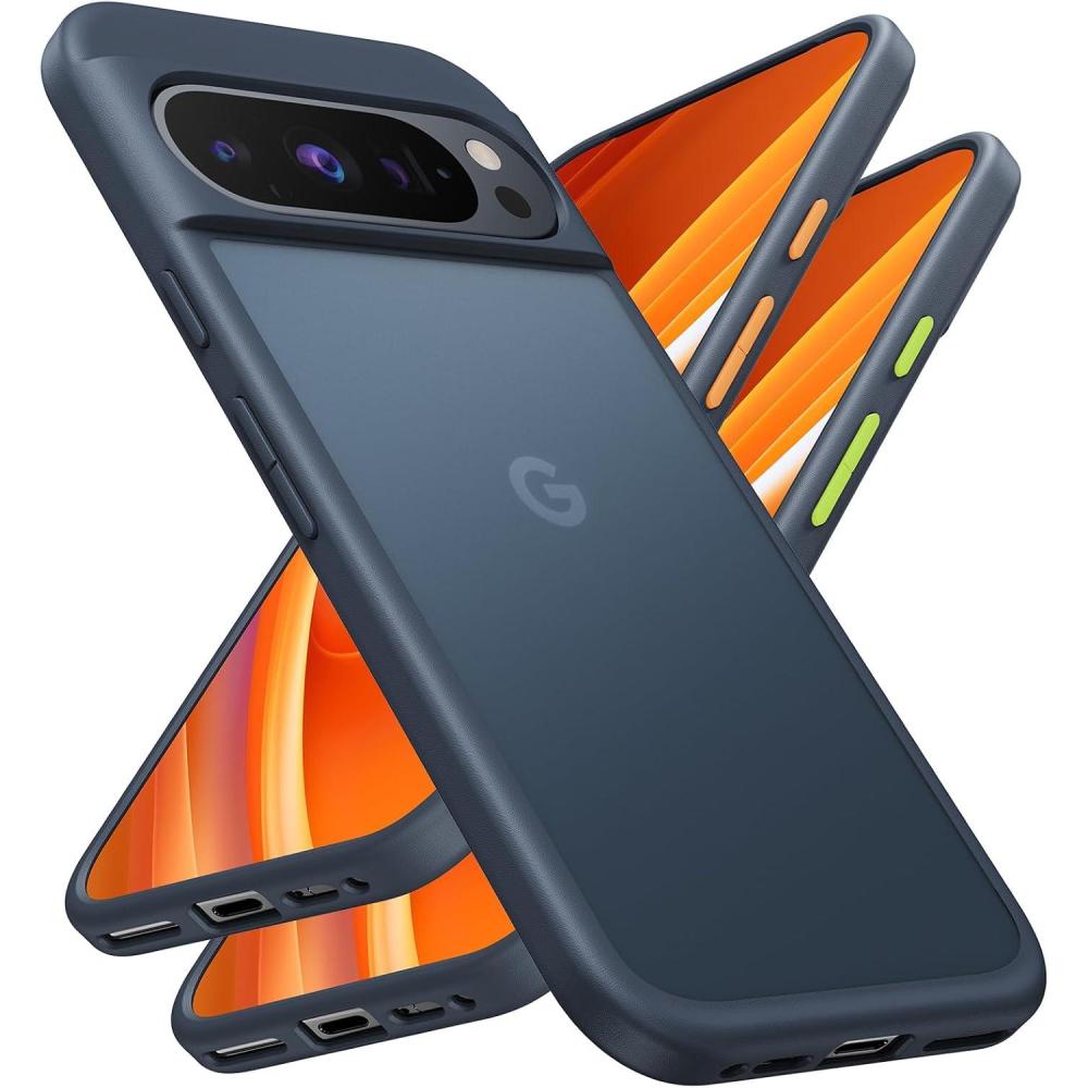 imageTORRAS Shockproof for Google Pixel 9 Pro XL Case 16Ft Military Grade Drop Tested Translucent Slim Protective AntiScratch AntiFingerprint Phone Case for Pixel 9 Pro XL BlackBlack