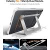 TORRAS Ostand K1 Guardian for iPad Pro 12.9 inch Case 2022 M2 & 2021 M1, Ultra Stable Stand, Multiple Adjustable Viewing Angles, Slim Protective Kickstand iPad Pro 12.9 Case with Pencil Holder, Black(White)