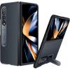 TORRAS Kickstand Z Fold 4 Case – Aluminum Alloy Stand, Slim Thin Translucent Matte Durable Case for Samsung Galaxy Z Fold 4 5G, Black