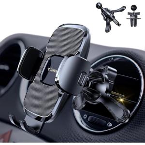 TORRAS Phone Holder for Car [Upgraded Hook Clip Never Shake] Universal Stable Car Phone Mount Air Vent Holder, Cradle Case Friendly Fits for iPhone 16 15 14 13 12 Pro Max, S23 22+Ultra Note 20