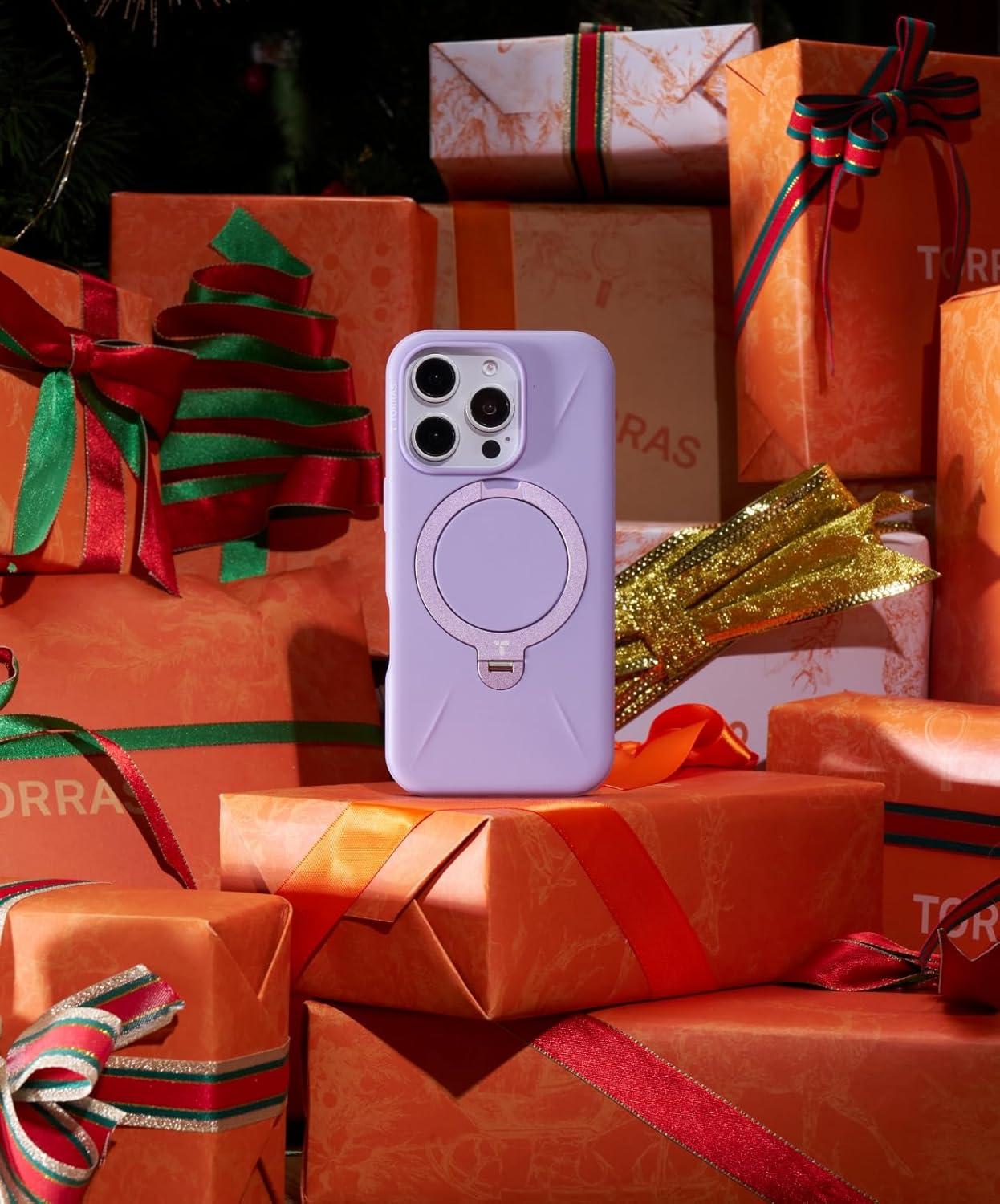 imageTORRAS 360 Spin Stand for iPhone 15 Pro Case Fit for Magsafe MilSTD Protective Hard PC ScratchResistant Case for iPhone 15 Pro Phone Case Desert Ostand Spin Dune Beige 61 inchPurple