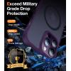 TORRAS Magnetic Guardian Designed for iPhone 14 Pro Max Case [Military Grade Drop Tested] [Compatible with MagSafe] Slim Translucent Matte Case for iPhone 14 Pro Max Phone Case 6.7″, Mystic Black(Purple)