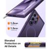 TORRAS Magnetic Guardian Only for Samsung Galaxy S23 Case 6.1″, [Military Grade Drop Tested] [Compatible with MagSafe] Semi-Clear Hard Back & Soft Edge Slim PC & TPU S23 Case 6.1 Inch, Black(Purple)