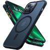TORRAS Magnetic Guardian Designed for iPhone 14 Pro Max Case [Military Grade Drop Tested] [Compatible with MagSafe] Slim Translucent Matte Case for iPhone 14 Pro Max Phone Case 6.7″, Mystic Black(Black)