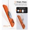 TORRAS Magnetic Slim Fit for iPhone 17 Pro Case 6.3 inch, Ultra-Thin, Compatible with MagSafe, Lightweight Matte Anti-Scratch Hard PC Cover Phone Case for iPhone 17 Pro OriginFit, Glossy Orange(4-Glossy Orange)