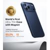 TORRAS Magnetic Slim Fit for iPhone 17 Pro Case 6.3 inch, Ultra-Thin, Compatible with MagSafe, Lightweight Matte Anti-Scratch Hard PC Cover Phone Case for iPhone 17 Pro OriginFit, Glossy Orange(2-Deep Blue)