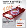 TORRAS Magnetic Slim Fit for iPhone 17 Pro Case 6.3 inch, Ultra-Thin, Compatible with MagSafe, Lightweight Matte Anti-Scratch Hard PC Cover Phone Case for iPhone 17 Pro OriginFit, Glossy Orange(5-Lucky Red)