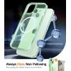 TORRAS Shockproof for iPhone 15 Pro Max Case Clear [Military-Grade Drop][Compatible with MagSafe][Yellowing Resistant] Hard PC Back, White Bumper Phone Case iPhone 15 Pro Max, Clear(4-Green)