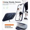 TORRAS Upgraded Magnetic & Stand for iPhone 14 Pro Case [Military Grade Drop Tested] [Compatible with MagSafe] Slim Thin Light Frosted Case for iPhone 14 Pro Phone Case Professional (6.1″), Black(Blue-17 Pro)