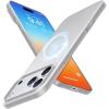 TORRAS Magnetic Slim Fit for iPhone 17 Pro Case 6.3 inch, Ultra-Thin, Compatible with MagSafe, Lightweight Matte Anti-Scratch Hard PC Cover Phone Case for iPhone 17 Pro OriginFit, Glossy Orange(3-Silver White)