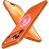 TORRAS Magnetic Slim Fit for iPhone 17 Pro Case 6.3 inch, Ultra-Thin, Compatible with MagSafe, Lightweight Matte Anti-Scratch Hard PC Cover Phone Case for iPhone 17 Pro OriginFit, Glossy Orange(4-Glossy Orange)