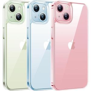 TORRAS Designed for iPhone 15 Case [12FT Military Grade Drop Protection] Protective Shockproof Hard Matte Slim Phone Case for iPhone 15 Phone Case with Translucent Back Silicone Edge, Black(Clear)