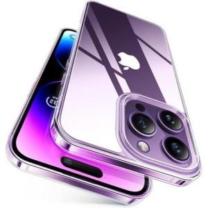 TORRAS Diamond Clear for iPhone 14 Pro Max Case, Anti-Yellowing, 12FTMil-Grade Drop Protection, Shockproof Slim Protective Hard Back Soft Bumper with Airbag for iPhone 14 ProMax Case, Crystal Clear