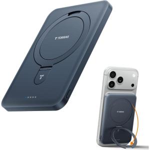 TORRAS EasyGo 0.45″ Slim Magnetic Portable Charger Power Bank for iPhone, 5000mAh 22.5W PD Fast Charging Wireless Battery Pack Compatible with Magsafe, iPhone Air,Pro,Pro Max,17,16,15,14,13,12, White(DEEP BLUE)