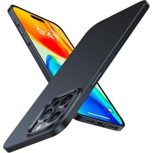 TORRAS Slim Fit Designed for iPhone 15 Pro Max Case 6.7 inch, Ultra-Thin 15 Pro Max Case 2023, Lightweight Hard PC Cover Phone Cases for iPhone 15 ProMax Case Matte Black, OriginFit(1-Matte Black)