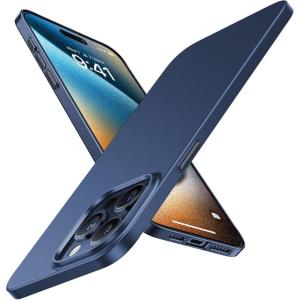 TORRAS Slim-Fit Designed for iPhone 15 Pro Case, Ultra Thin 15 Pro Phone Case, Velvety Feel, Lightweight Anti-Scratch Matte Hard iPhone 15 Pro Case 6.1 inch, Black | Slim-Fit, Ultra Thin, 15 Pro Phone Case, Velvety Feel, Lightweight(Navy Blue)