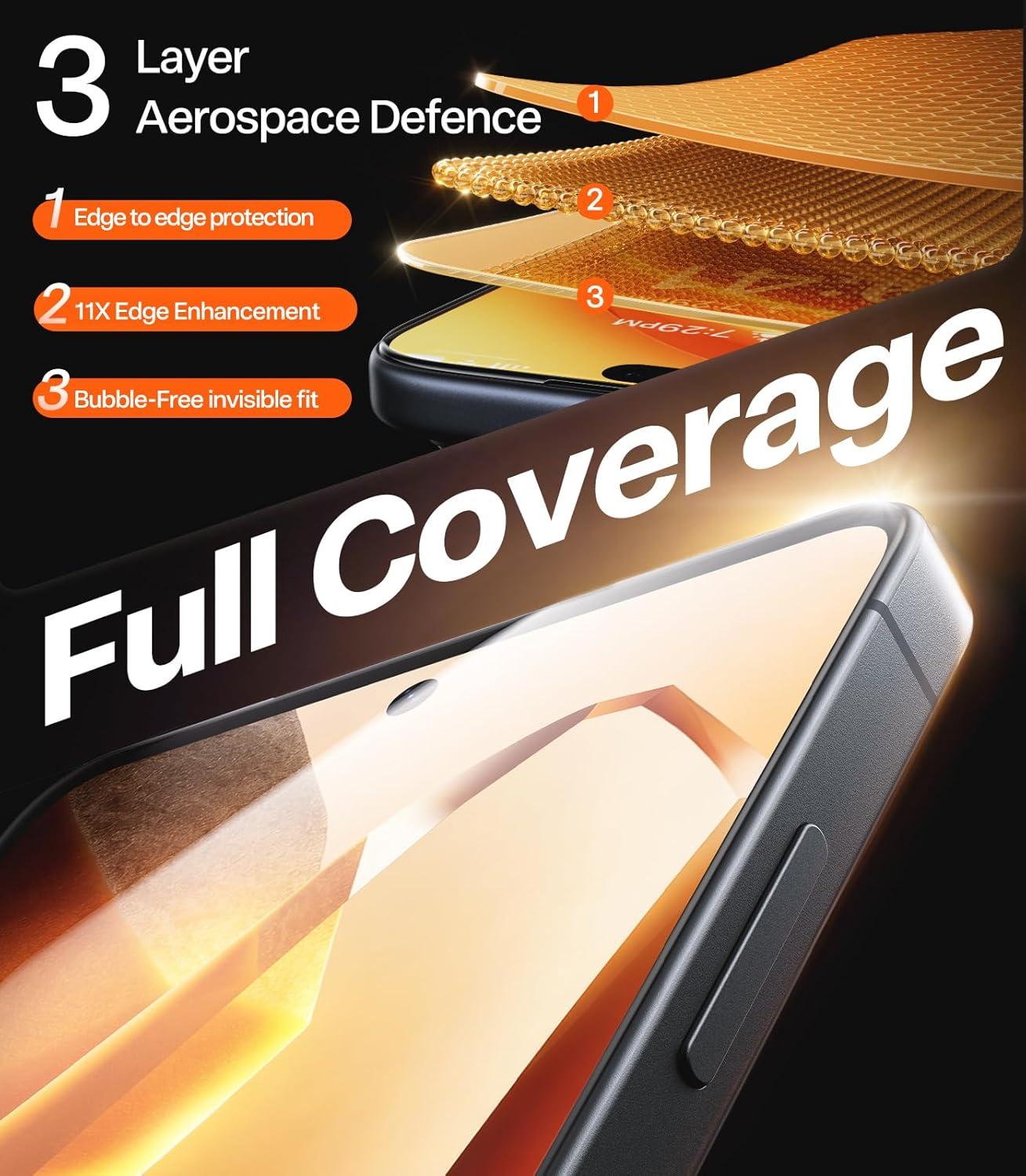 imageTORRAS Unbreakable for Samsung Galaxy S26 Ultra Screen Protector NO1 MilitaryGrade 12 FT Shatterproof 9H Aerospace Tempered Glass 2 Pack Touch Sensitivity Full Coverage AntiScratch 69 inchSamsung Galaxy S26 Plus 67 inch