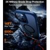 TORRAS Magnetic Shockproof for iPhone 15 Case iPhone 14 Case, 12FT Military Grade Drop Protection, Translucent Slim Protective Anti-Scratch, Black(Dark Blue)