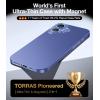 TORRAS Magnetic Slim-Fit for iPhone 16 Case 6.1 inch, Ultra-Thin 16 Phone Case Compatible with MagSafe Phone 16 Case, Light Anti-Scratch Matte Hard PC Bayer OriginFit, Blue Purple(Blue Purple)